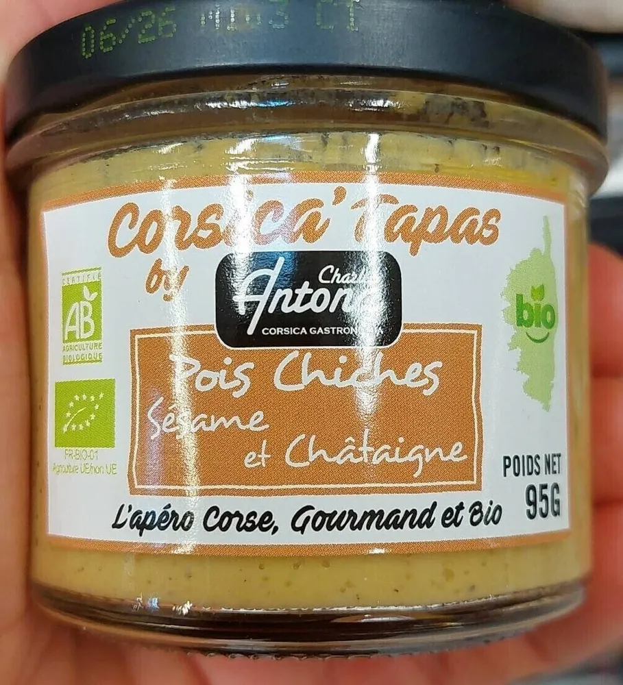Corsica tapas pois chiches sésame et châtaigne