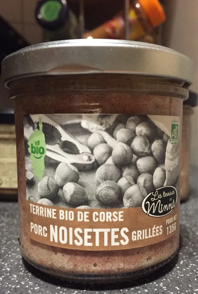 Terrine bio corse porc noisettes grillees