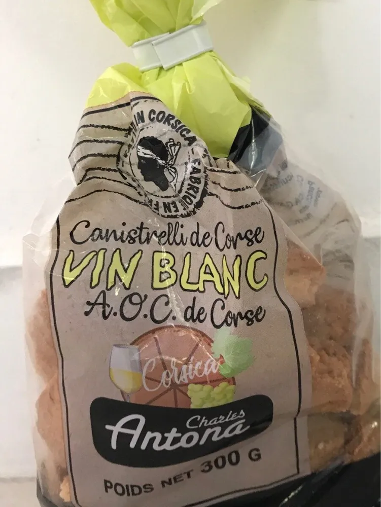 Canistrelli de corse vin blanc a.o.c de corse