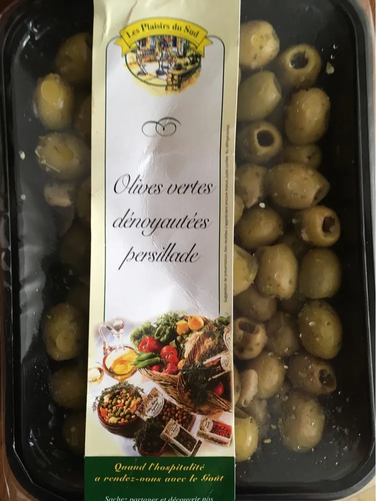 Olives vertes denoyautees a la persillade