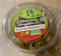 Olives vertes denoyautées bio