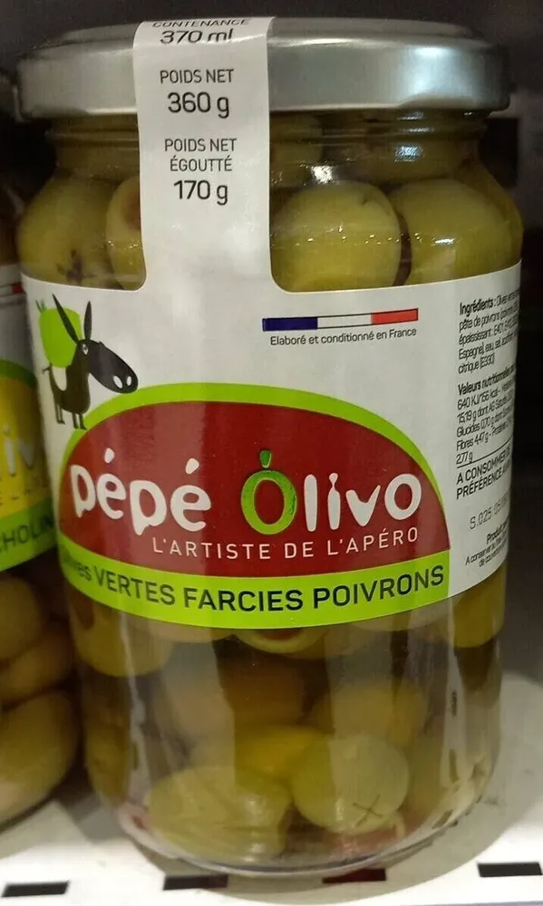 OLIVES VERTES FARCIES POIVRONS