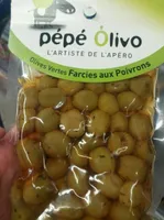 Olives vertes farcies aux poivrons