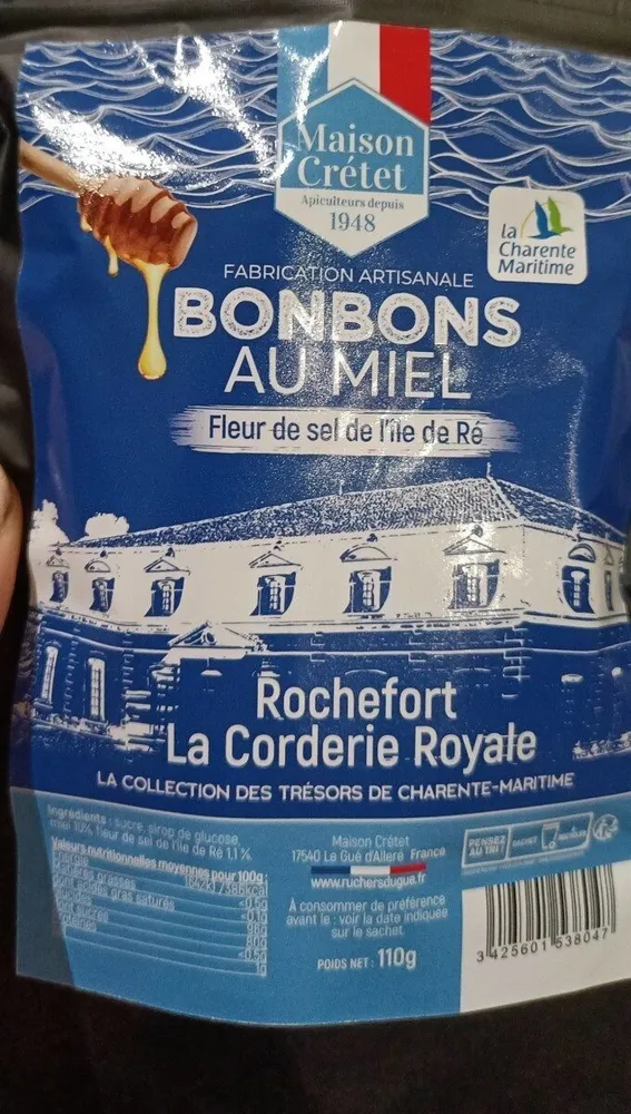 Bonbon au miel fleur de sel de l'île de ré