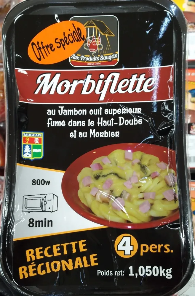 Morbiflette au jambon fumé cuit dans le Haut-Doubs