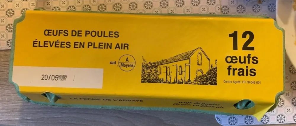 Oeuf de poules élevées en plein air