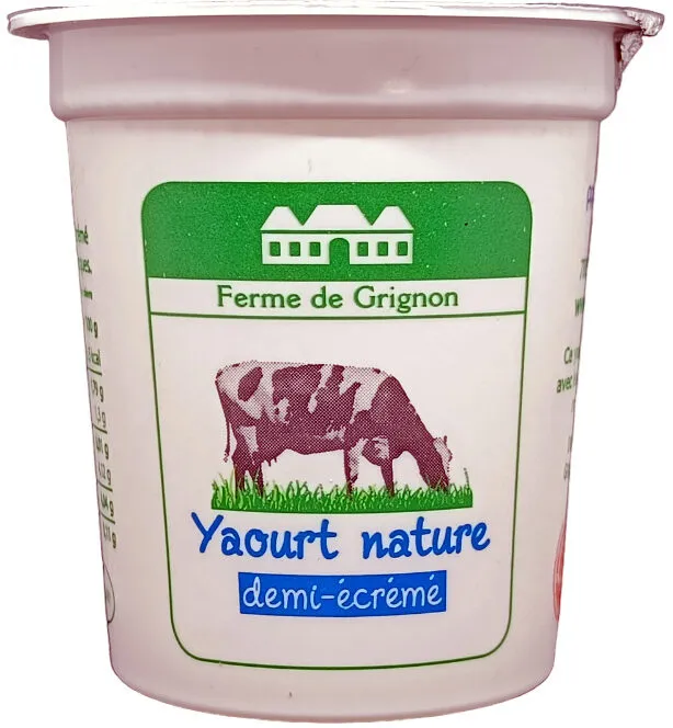 Yaourt nature demi-écrémé