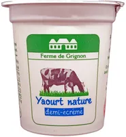 Yaourt nature demi-écrémé