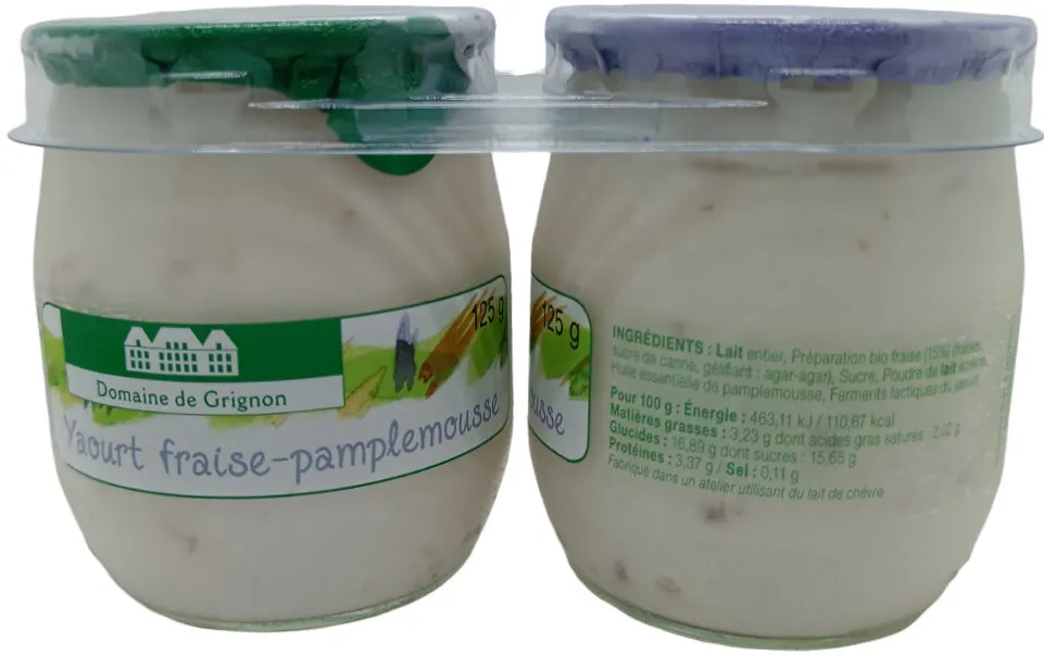 Yaourt fraise - pamplemousse