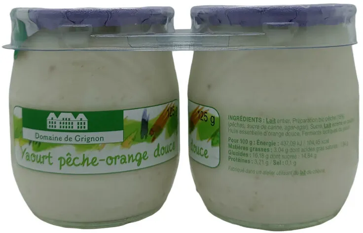 Yaourt brassé pêche orange douce