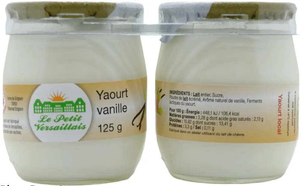 Yaourt au lait entier vanille
