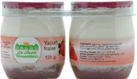 Yaourt au lait entier bi-couche fraise