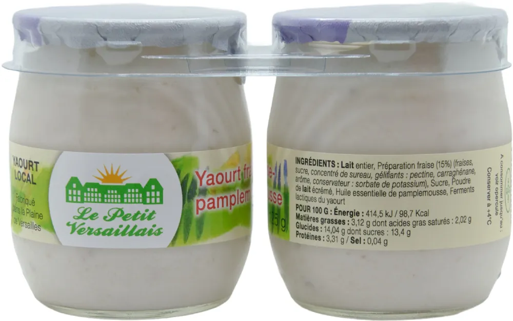 Yaourt brassé Fraise Pamplemousse