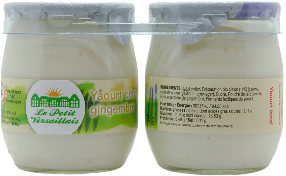 Yaourt brassé citron gingembre