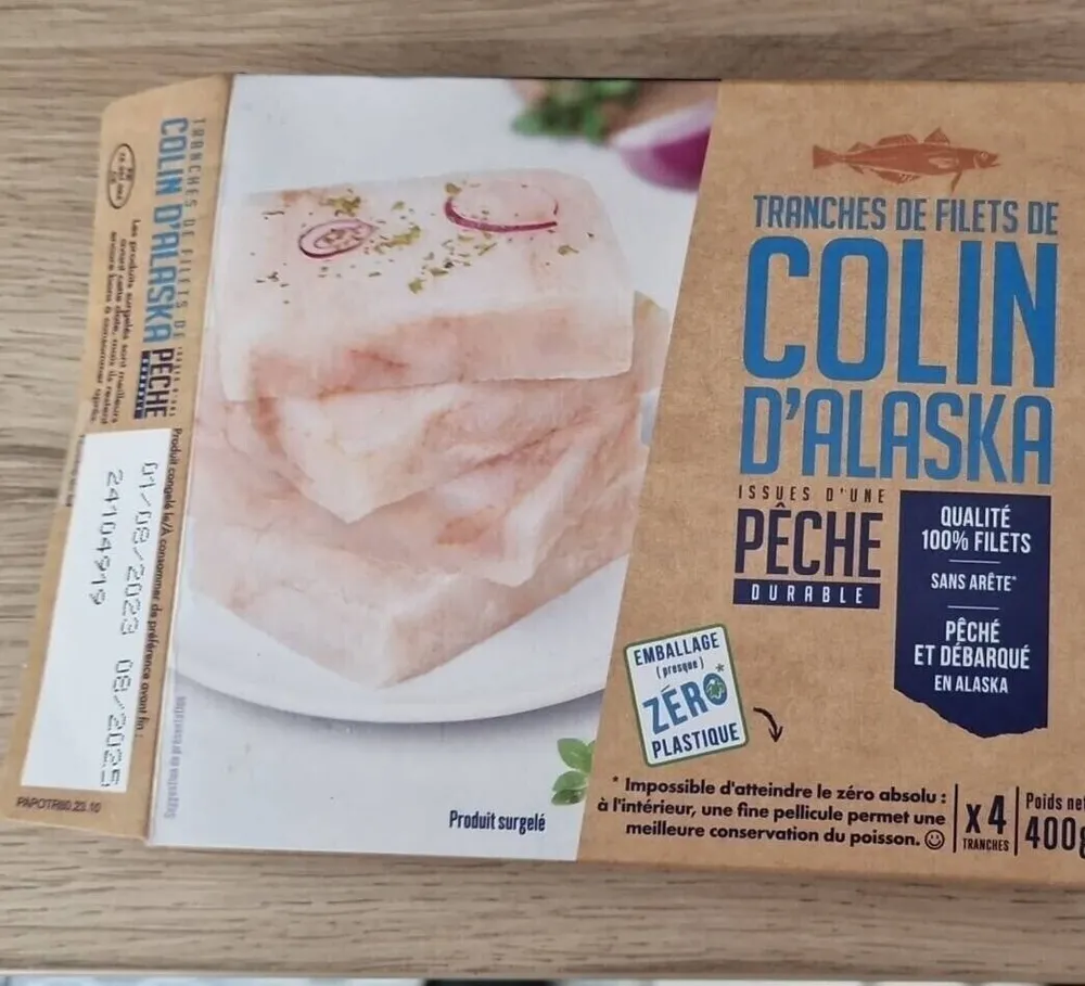 Colin d'alaska issu d'une pêche durable