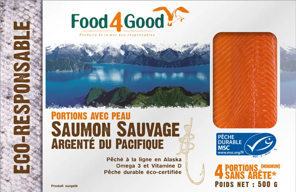 Saumon Sauvage Argenté du Pacifique MSC pêché à la ligne surgelé