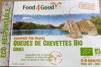 Queues de crevettes bio