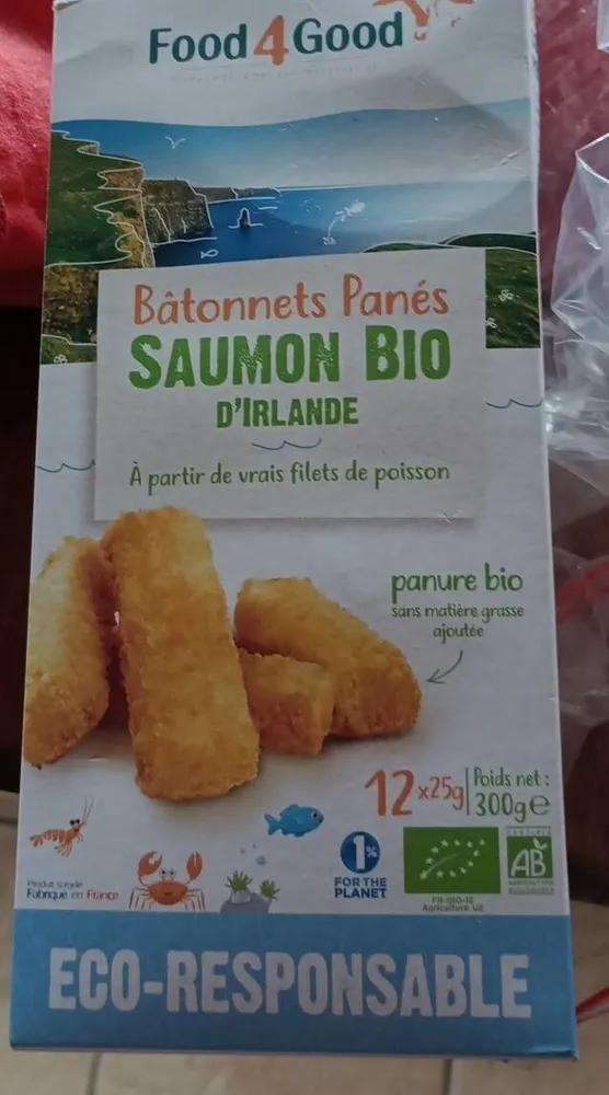 Saumon bio bâtonnets panés