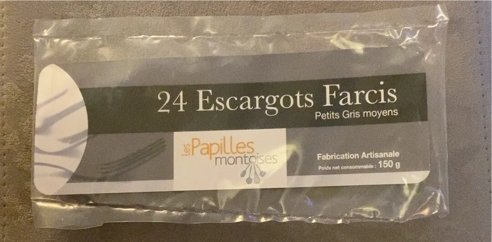 24 escargots farcis petits gris moyens