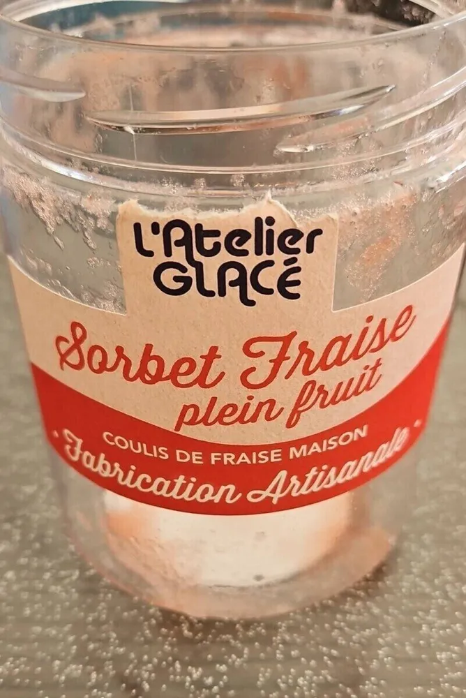 Sorbet artisanal fraise