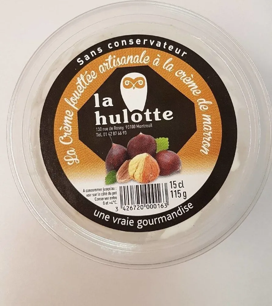 La crème fouettée Marron