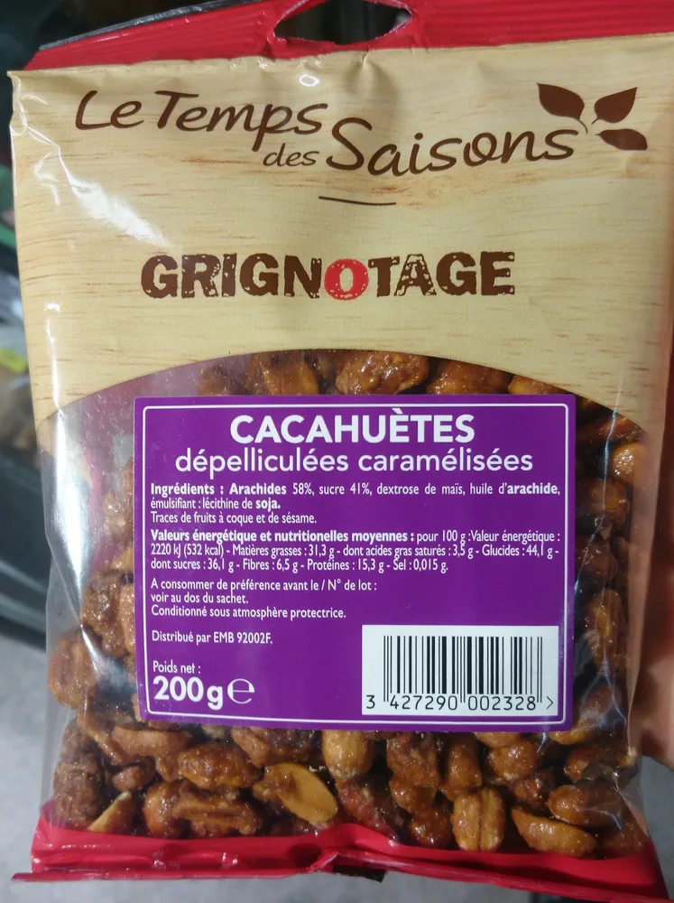 Cacahuètes caramélisées