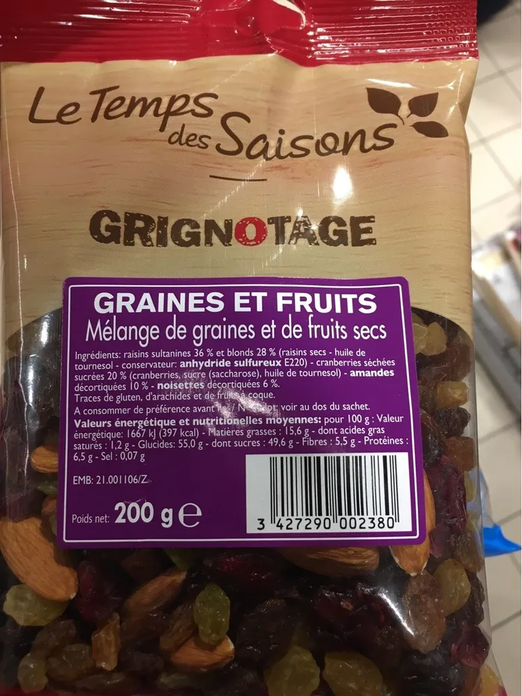 Graines et fruits