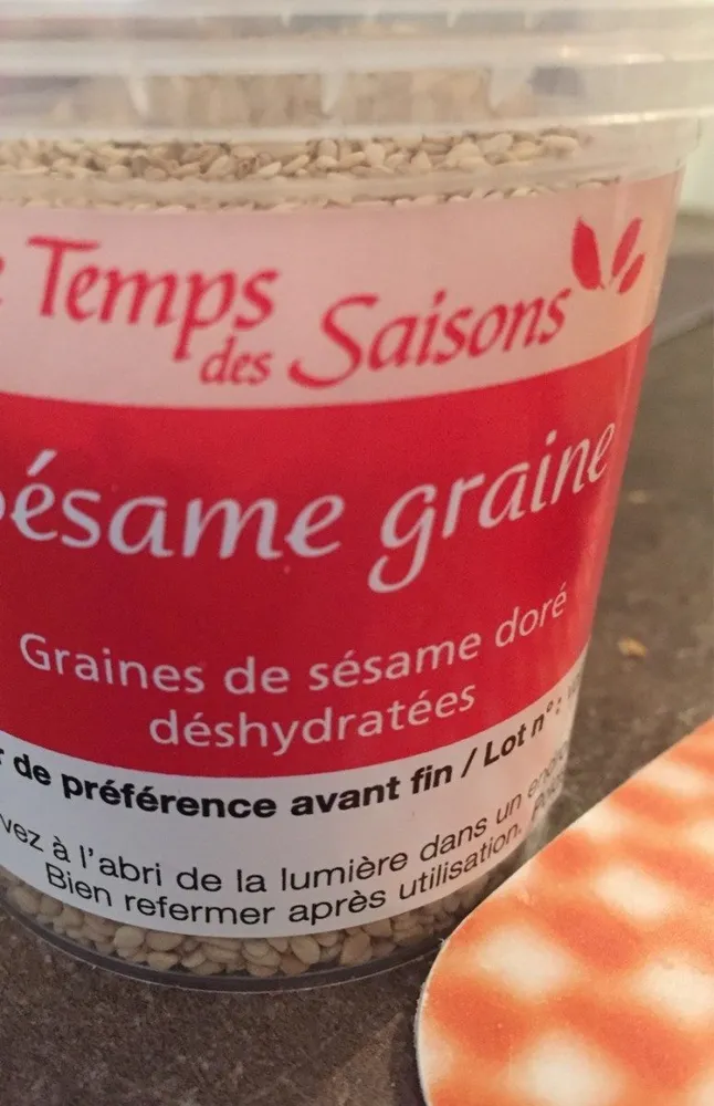 Graines de sésame doré déshydratées