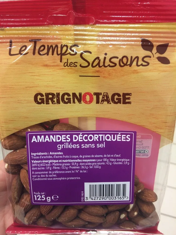 Amandes décortiquées