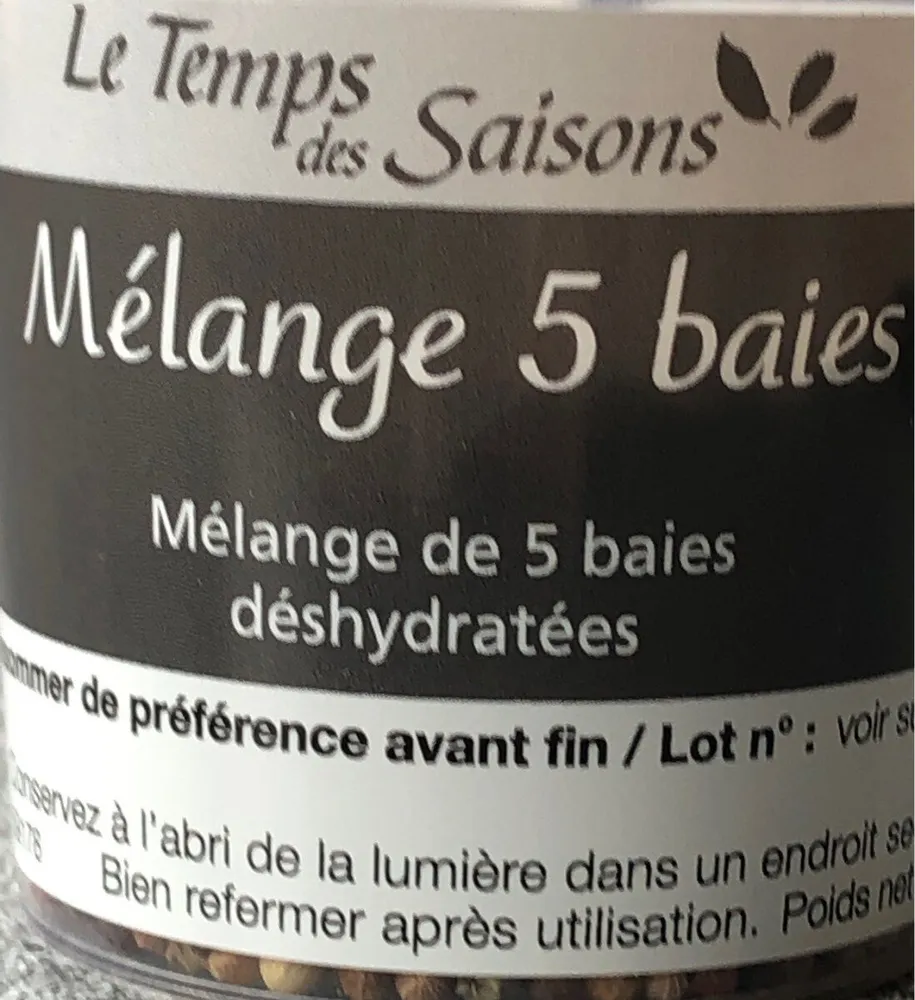 Mélange 5 baies déshydratées