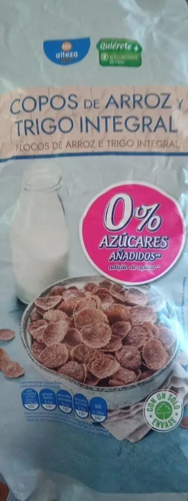 Copos de arroz y trigo integral