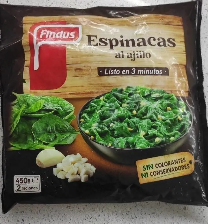 Espinacas al ajillo