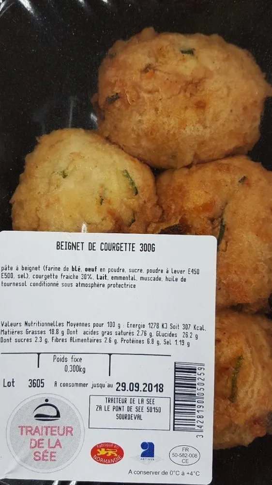 Beignet de légumes ( courgettes en rondelles)