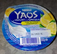 Yaos - Le yaourt à la Grecque pulpe de citron