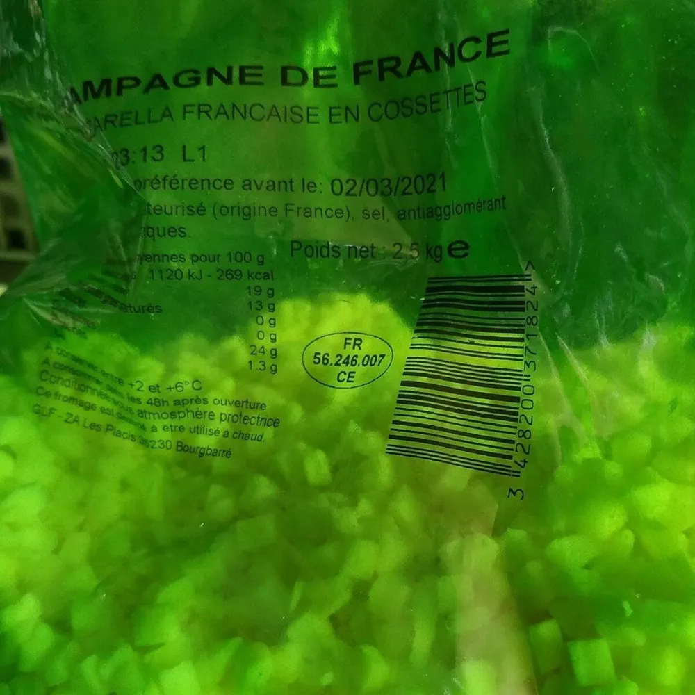 Mozzarelle française en cossettes