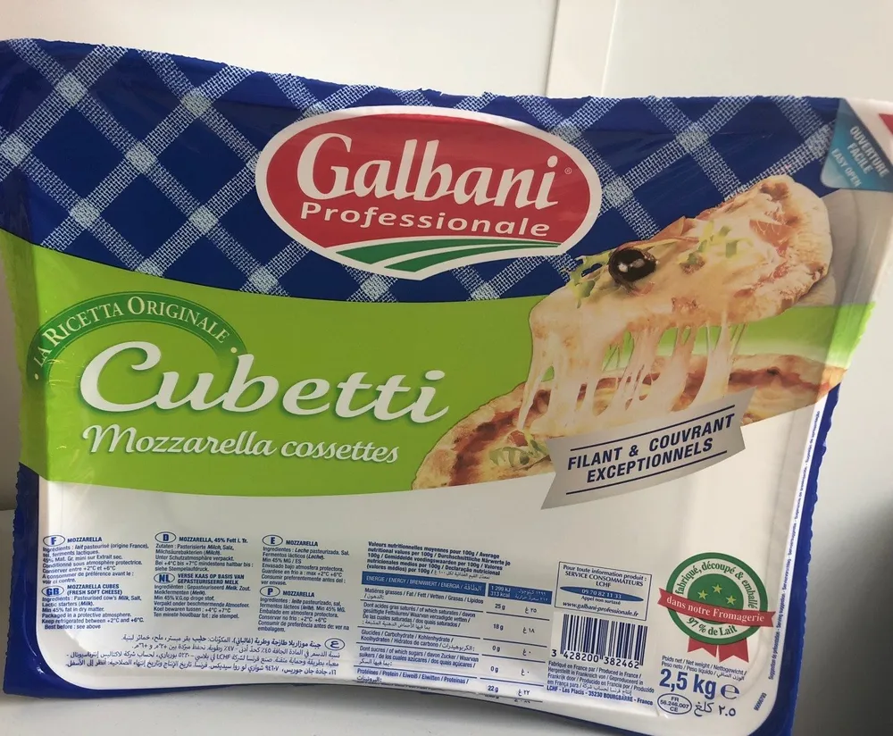Cubetti mozzarella cossettes