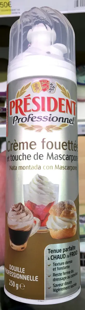 Crème fouettée et touche de Mascarpone
