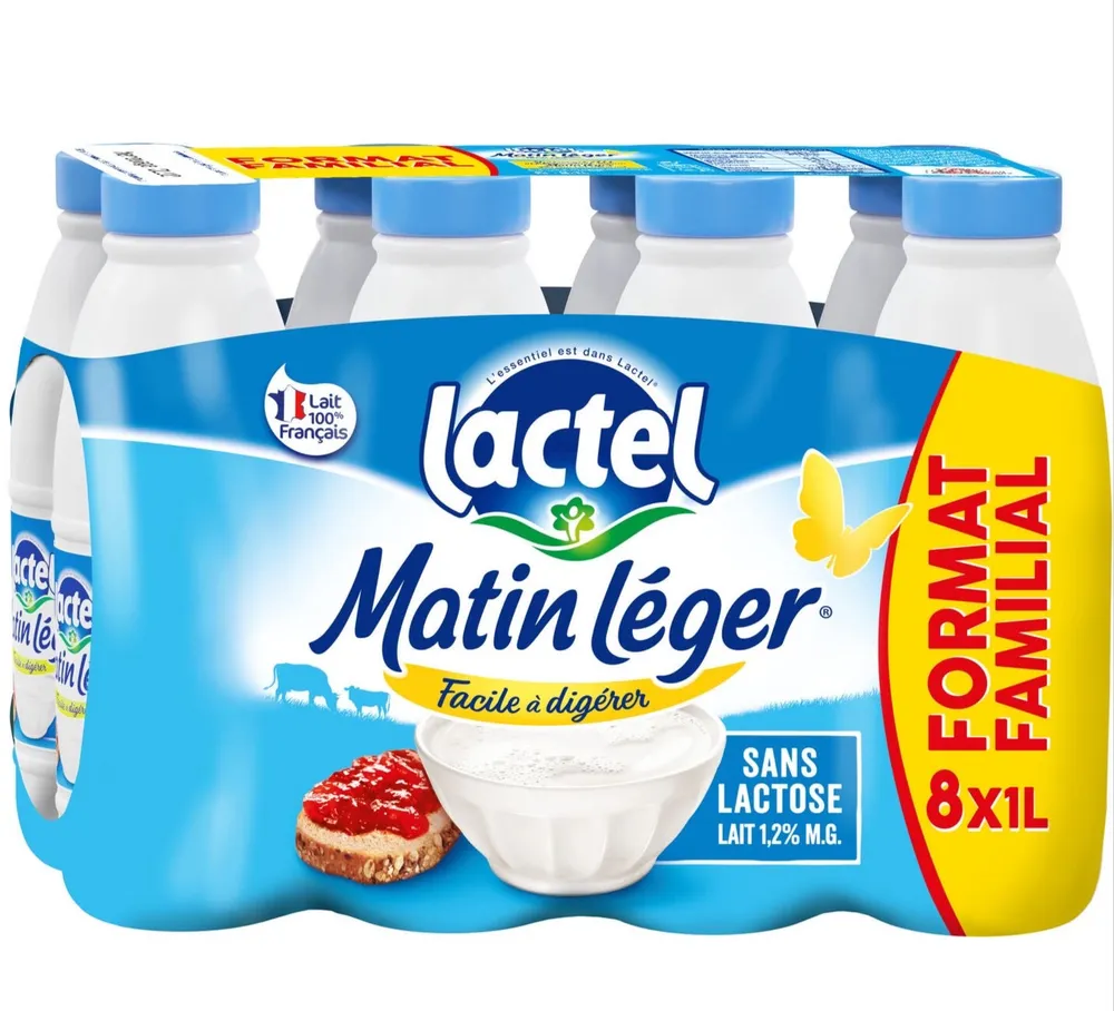 Pack lait familiale lactel matin léger