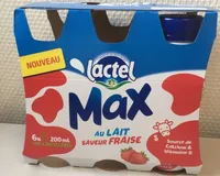 Lactel Max au lait saveur fraise