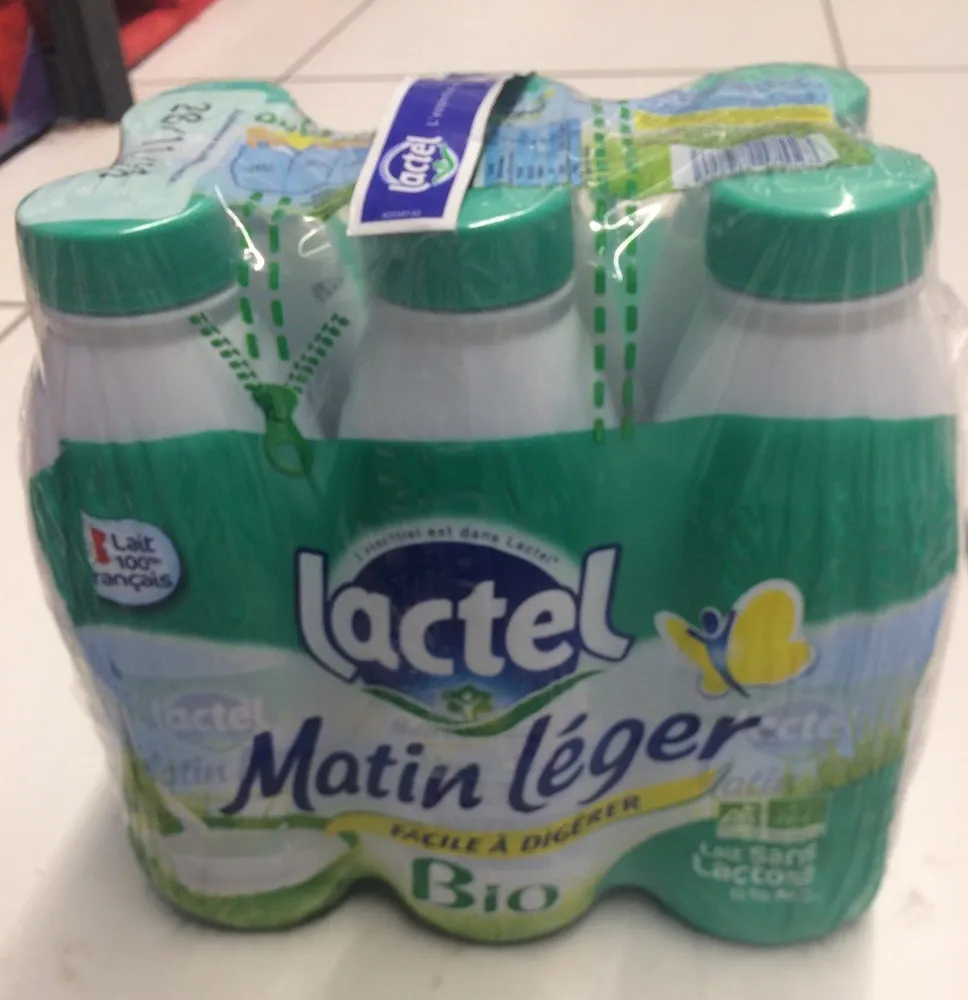 Pack lait sans lactose bio Matin leger