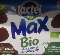 Lactel Max Bio au lait et chocolat