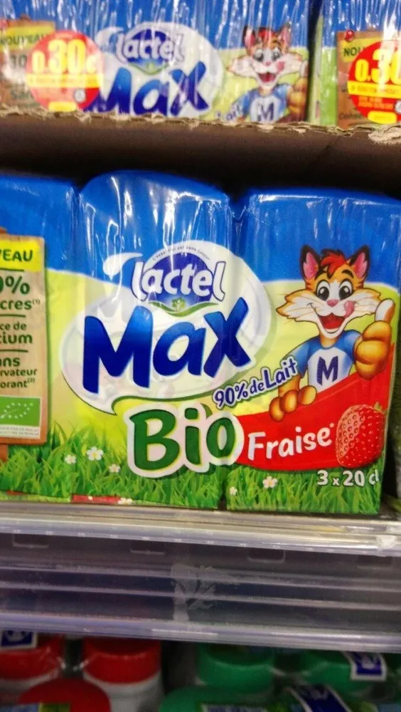 Lactel max bio fraise