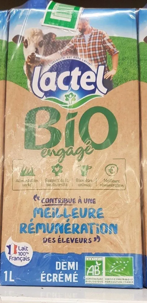 Lactel Bio engagé - lait demi-écrémé