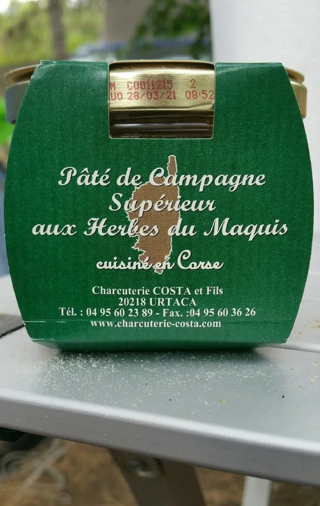 Pâté de Campagne Supérieur aux Herbes du Maquis.