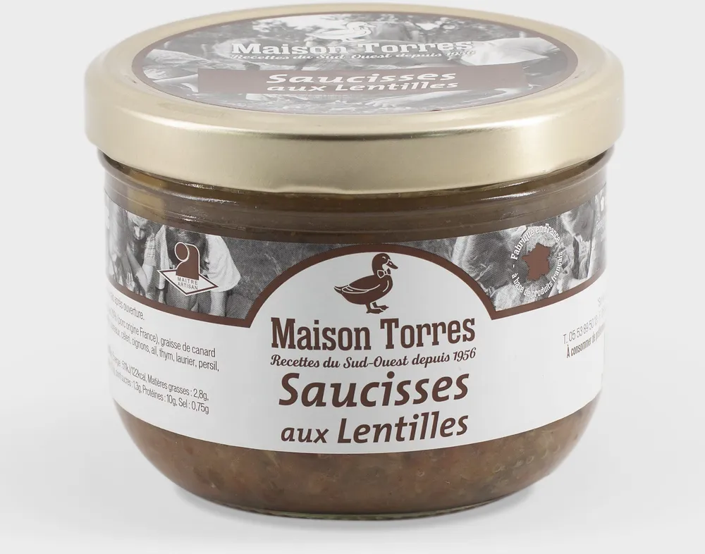 Saucisses aux lentilles