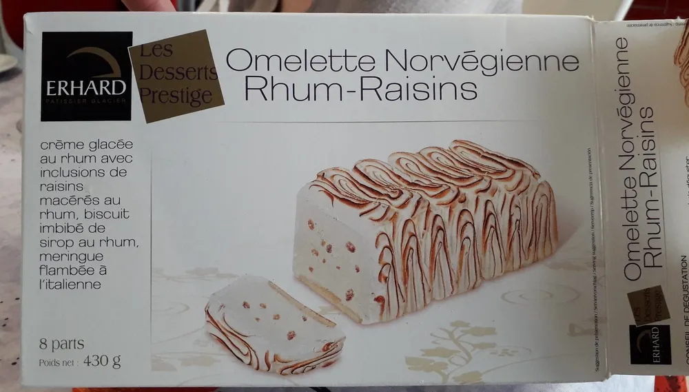 Omelette norvégienne rhum raisin