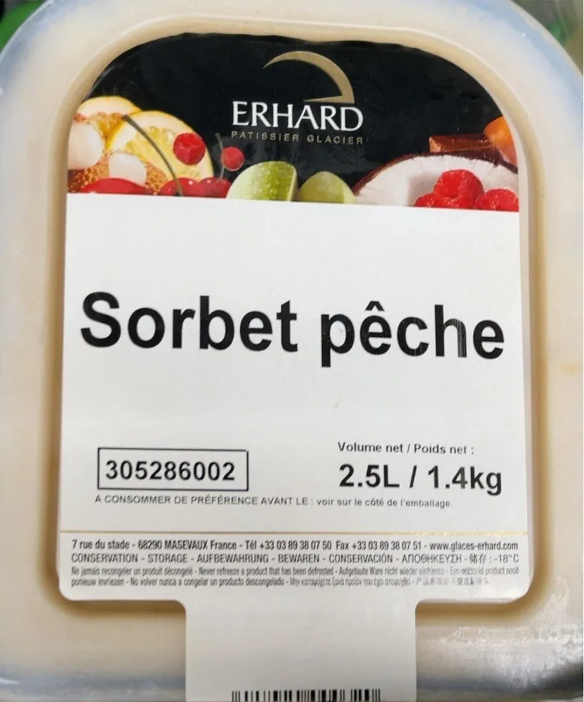 Sorbet pêche