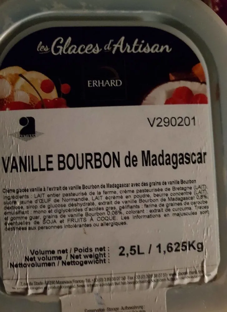 Glace Vanille bourbon de Madagascar