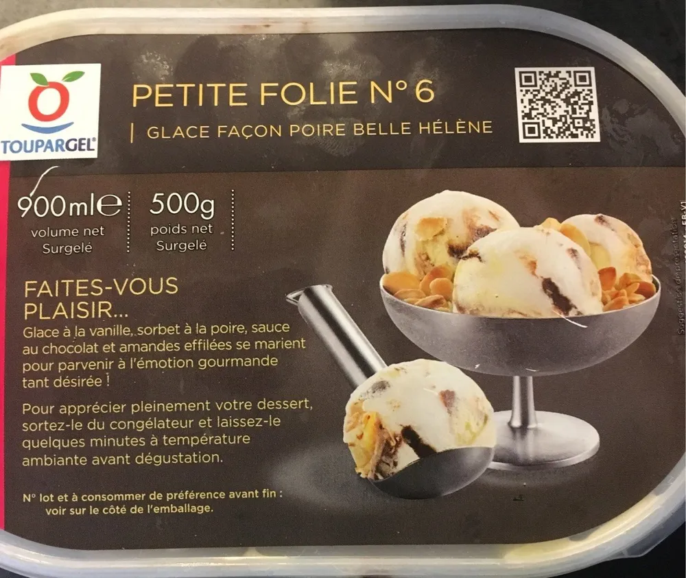 Glace facon poire belle helene