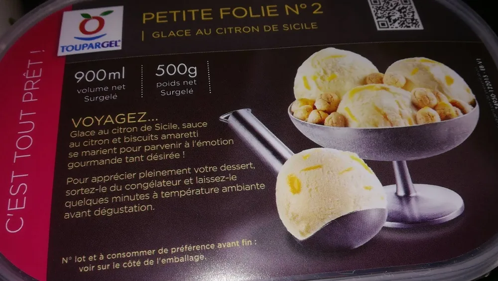 Glace au citron de Sicile
